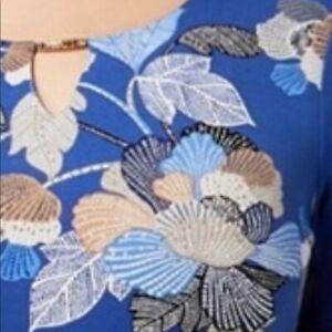 JM Collection -Floral Print Keyhole Sheath Dress
