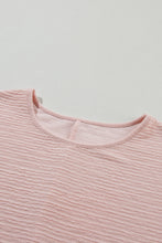 Load image into Gallery viewer, Light Pink Solid Textured Frill Cuffs Short Sleeve Blouse
