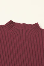 Load image into Gallery viewer, Oatmeal Patch Pocket Ribbed Knit Short Sleeve Sweater
