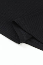 Load image into Gallery viewer, Black Basic Crew Neck Dressy Striped Mesh Long Sleeve Top
