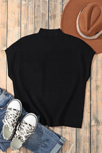 Load image into Gallery viewer, Oatmeal Patch Pocket Ribbed Knit Short Sleeve Sweater
