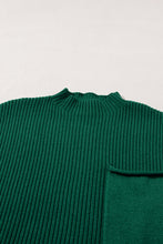 Load image into Gallery viewer, Oatmeal Patch Pocket Ribbed Knit Short Sleeve Sweater
