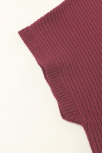 Load image into Gallery viewer, Oatmeal Patch Pocket Ribbed Knit Short Sleeve Sweater

