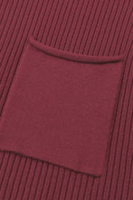 Load image into Gallery viewer, Oatmeal Patch Pocket Ribbed Knit Short Sleeve Sweater
