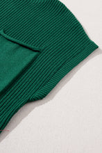 Load image into Gallery viewer, Oatmeal Patch Pocket Ribbed Knit Short Sleeve Sweater
