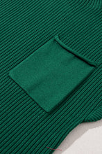 Load image into Gallery viewer, Oatmeal Patch Pocket Ribbed Knit Short Sleeve Sweater
