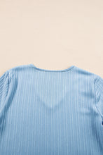 Load image into Gallery viewer, Peach Blossom Ruffled Short Sleeve V Neck Textured Blouse
