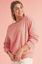 Load image into Gallery viewer, Black Bowknot Plain Round Neck Sweatshirt

