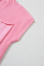 Load image into Gallery viewer, Oatmeal Patch Pocket Ribbed Knit Short Sleeve Sweater
