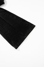 Load image into Gallery viewer, Black Solid Color High Waist Corduroy Flare Pants
