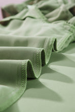 Load image into Gallery viewer, Smoke Green Plain Ruffle Trim Sleeveless Blouse
