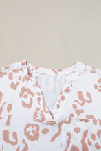 Load image into Gallery viewer, White V Neck Pocketed Leopard Plus Size Top
