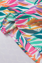 Load image into Gallery viewer, Rose Red Abstract Print Ruffled Flutter Shoulder Blouse
