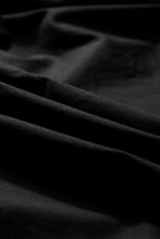 Load image into Gallery viewer, Black Ruched Puff Sleeve Loose Buttoned Up Blouse
