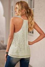 Load image into Gallery viewer, Black Sexy Contrast Spaghetti Strap Sequin Camisole
