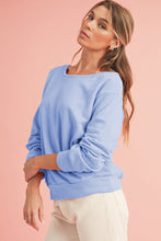 Load image into Gallery viewer, Black Bowknot Plain Round Neck Sweatshirt
