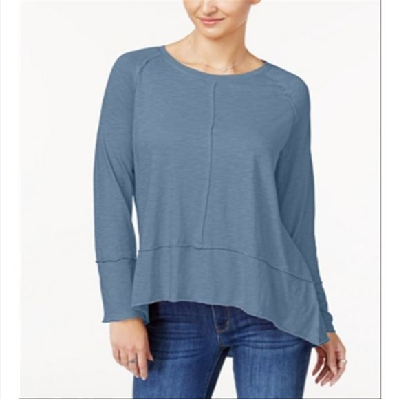 Style & Co. -Cotton Double Seam Long Sleeve Top