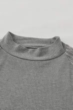 Load image into Gallery viewer, Black Basic Crew Neck Dressy Striped Mesh Long Sleeve Top
