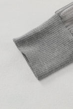 Load image into Gallery viewer, Black Basic Crew Neck Dressy Striped Mesh Long Sleeve Top
