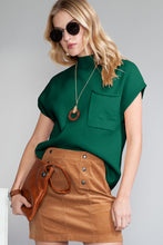 Load image into Gallery viewer, Oatmeal Patch Pocket Ribbed Knit Short Sleeve Sweater
