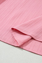 Load image into Gallery viewer, Peach Blossom Ruffled Short Sleeve V Neck Textured Blouse
