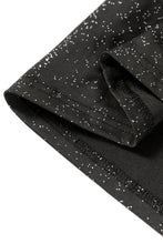 Load image into Gallery viewer, Black Bell Sleeve Shiny Plus Size Mini Dress
