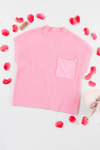Load image into Gallery viewer, Oatmeal Patch Pocket Ribbed Knit Short Sleeve Sweater
