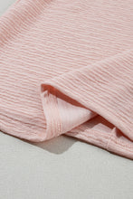 Load image into Gallery viewer, Light Pink Solid Textured Frill Cuffs Short Sleeve Blouse
