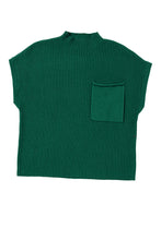 Load image into Gallery viewer, Oatmeal Patch Pocket Ribbed Knit Short Sleeve Sweater
