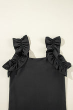 Load image into Gallery viewer, Smoke Green Plain Ruffle Trim Sleeveless Blouse
