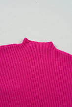 Load image into Gallery viewer, Oatmeal Patch Pocket Ribbed Knit Short Sleeve Sweater
