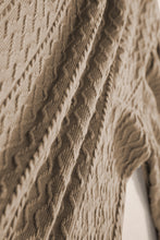 Load image into Gallery viewer, Taupe Textured Ruched Puff Sleeve Mock Neck Top
