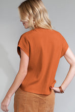 Load image into Gallery viewer, Oatmeal Patch Pocket Ribbed Knit Short Sleeve Sweater
