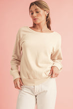 Load image into Gallery viewer, Black Bowknot Plain Round Neck Sweatshirt

