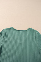 Load image into Gallery viewer, Peach Blossom Ruffled Short Sleeve V Neck Textured Blouse
