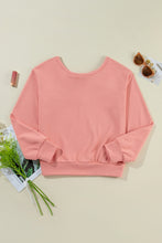 Load image into Gallery viewer, Black Bowknot Plain Round Neck Sweatshirt
