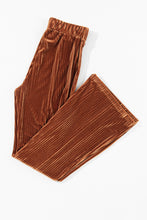 Load image into Gallery viewer, Black Solid Color High Waist Corduroy Flare Pants
