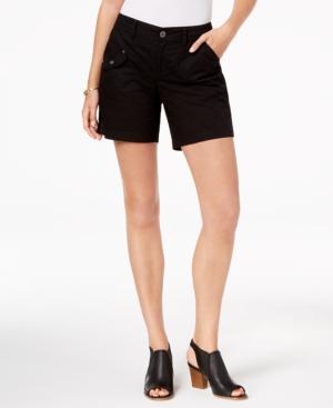 Style & Co - Solid Mid Rise Cargo Shorts