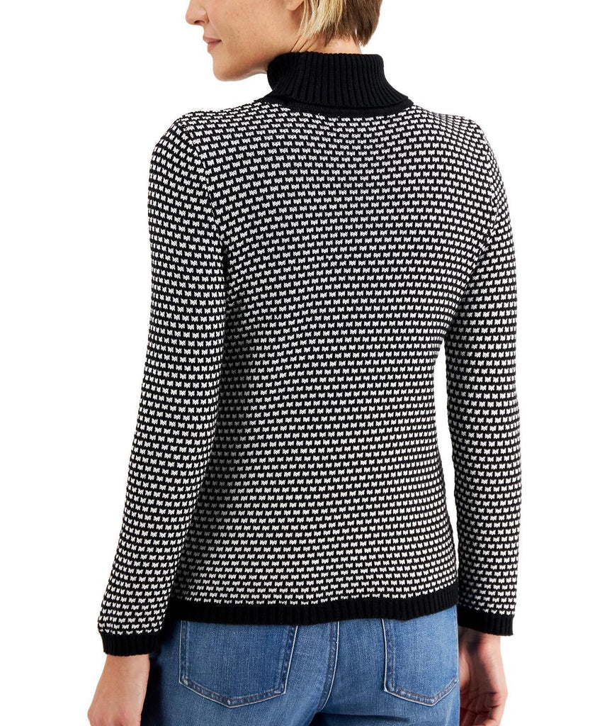 Karen Scott - Textured Turtleneck Sweater