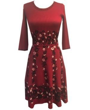 Taylor - Floral Print Scoop Neck Dress