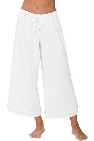 New York Collection - Solid Drawstring Wide Leg Pants