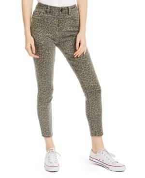 Indigo Rein - Leopard Print High Rise Cropped Skinny Jeans