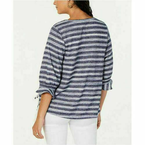 Style & Co - Striped Adjustable Waist Top