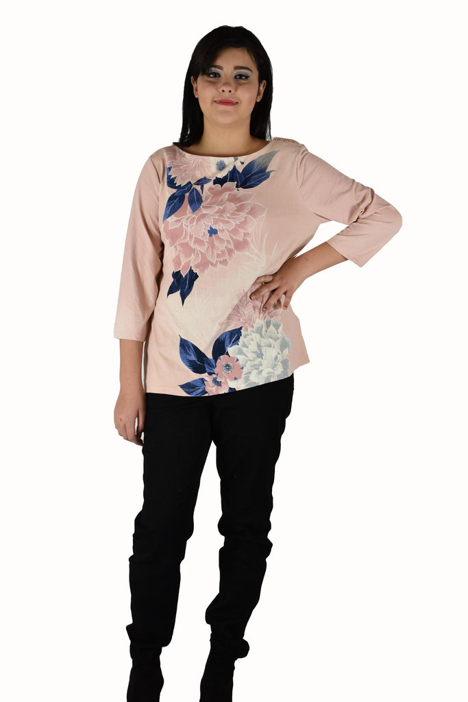 Charter Club - Floral Print Boatneck Top