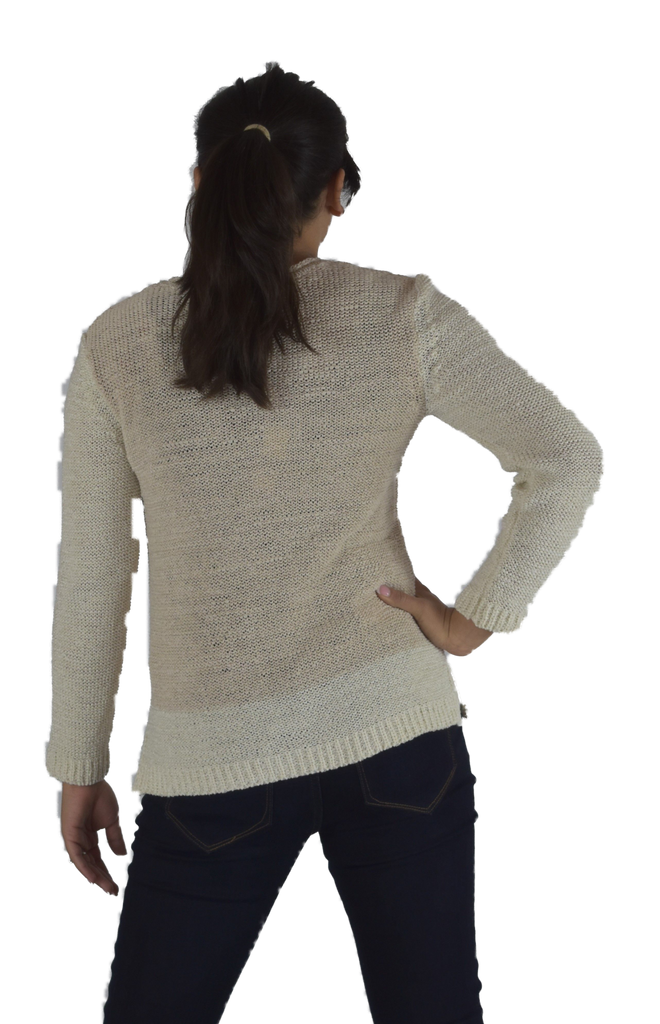 Style & Co - Solid Neutral Colorblock Scoop Neck Knit Sweater