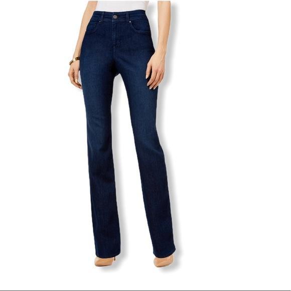Style & Co - Solid Mid Rise Boot Cut Jeans