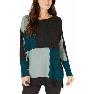 Style & Co - Colorblock Patch Boatneck Sweater