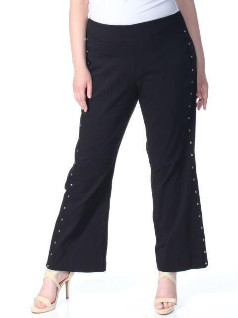 JM Collection - Solid Stud Embellished Dress Pants
